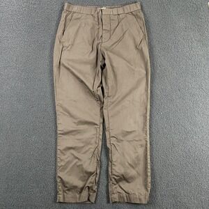 Marni‎ x H&M Pants Mens 32R Brown Pleated Chino Trousers Elastic Waist Casual